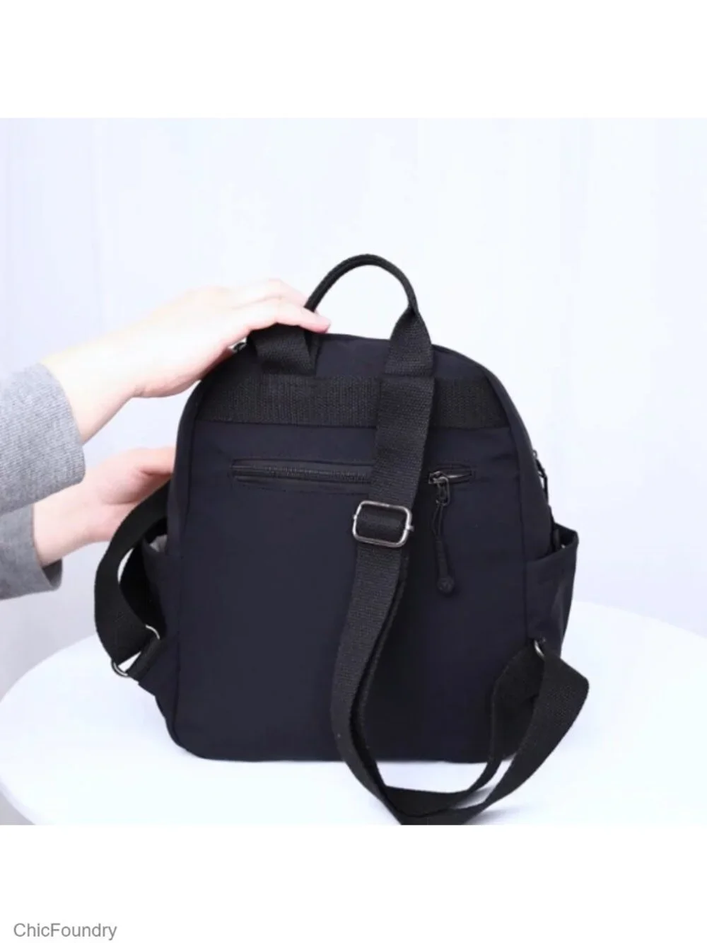 Nylon Mini Backpack Purse for Women - Small Daypack with Multiple Pockets